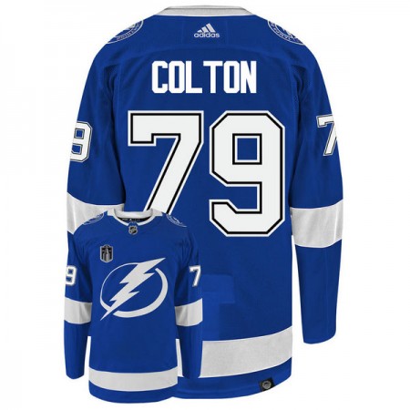 Tampa Bay Lightning Trikot Ross Colton 79 Adidas Stanley Cup 2022 Blau Authentic - Herren